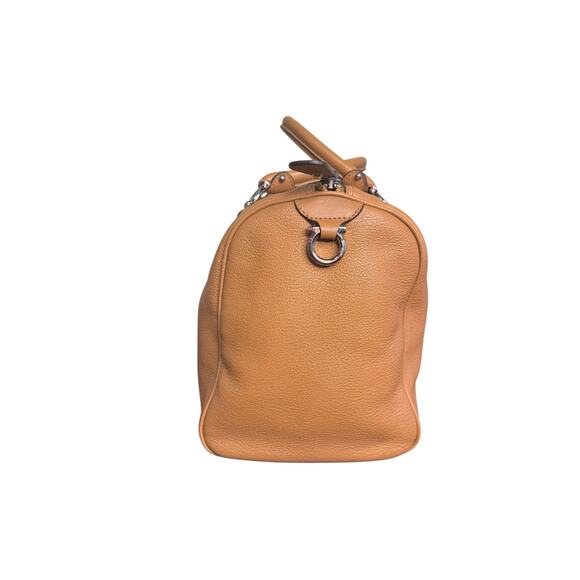 Salvatore Ferragamo Isabel Medium Leather Boston Bag in Tan - Picture 3 of 16